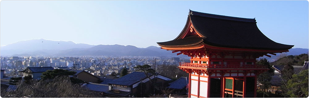 清水寺からの晴天の風景